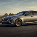 Argent Silver Metallic 2026 Cadillac CT5-V cruising